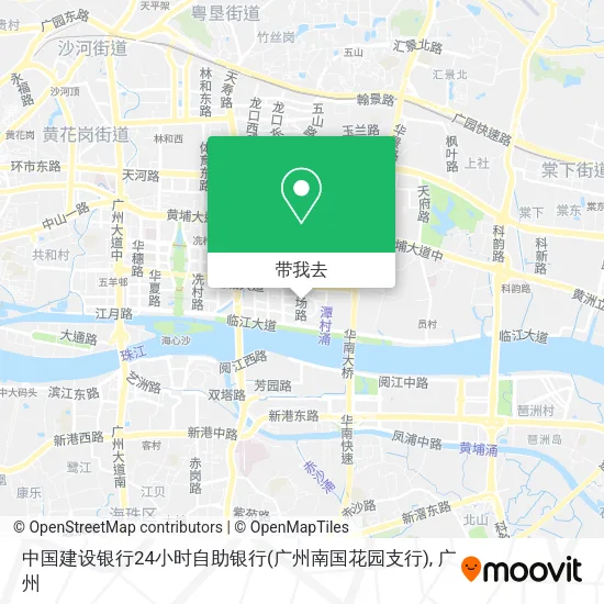 中国建设银行24小时自助银行(广州南国花园支行)地图