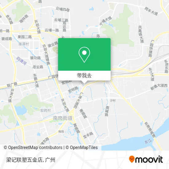 梁记联塑五金店地图