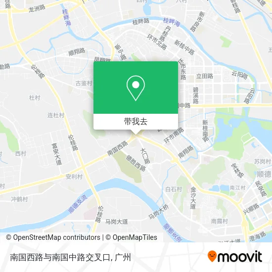 南国西路与南国中路交叉口地图