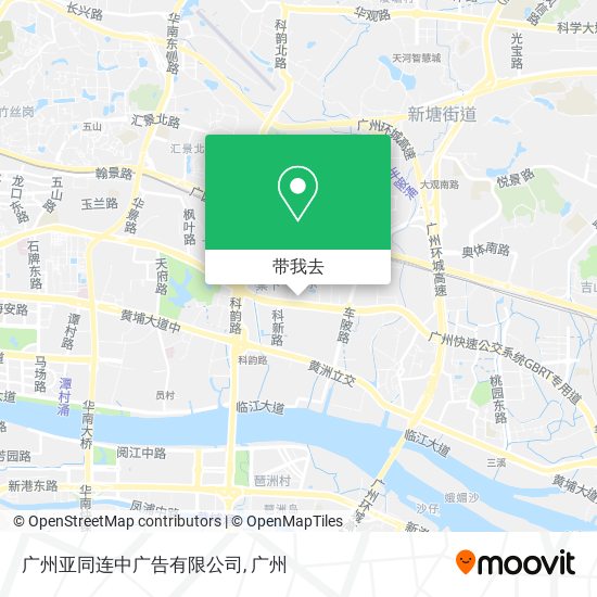 广州亚同连中广告有限公司地图