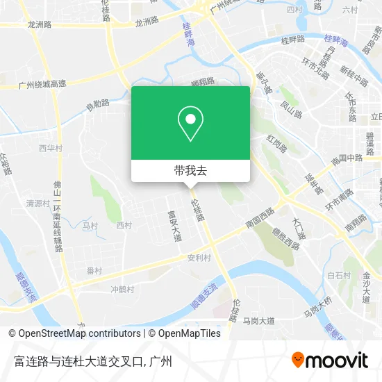 富连路与连杜大道交叉口地图