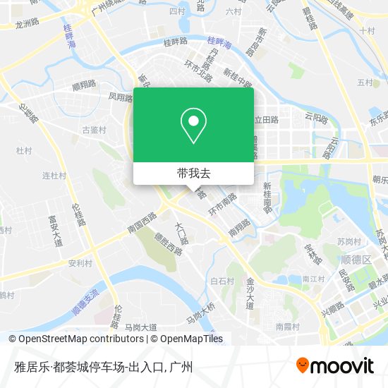 雅居乐·都荟城停车场-出入口地图