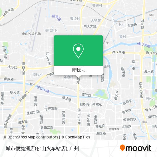 城市便捷酒店(佛山火车站店)地图