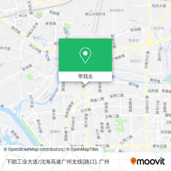 下朗工业大道/沈海高速广州支线(路口)地图