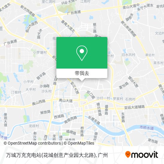 万城万充充电站(花城创意产业园大北路)地图