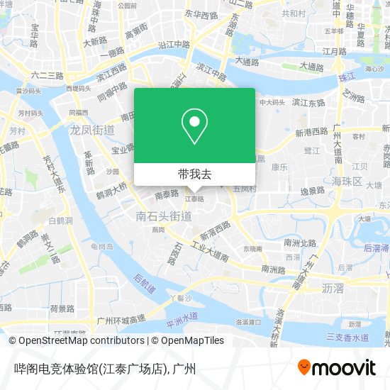 哔阁电竞体验馆(江泰广场店)地图
