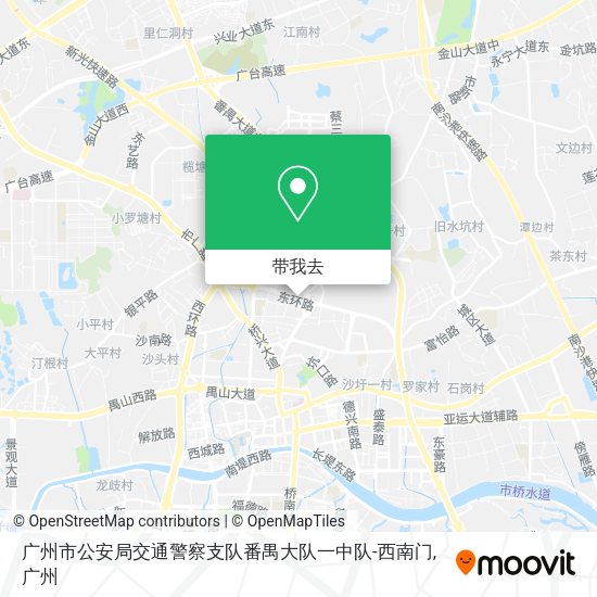 广州市公安局交通警察支队番禺大队一中队-西南门地图