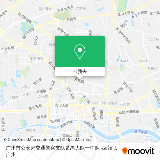 广州市公安局交通警察支队番禺大队一中队-西南门地图