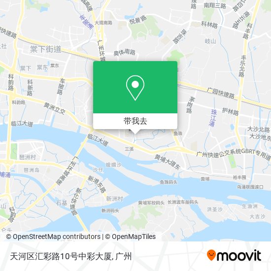 天河区汇彩路10号中彩大厦地图