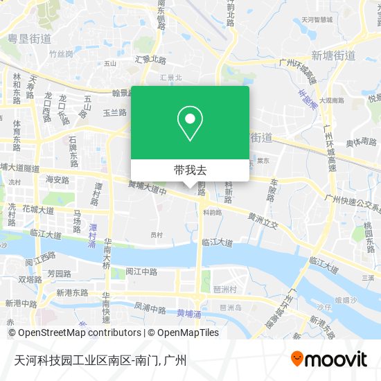 天河科技园工业区南区-南门地图