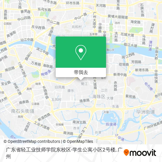 广东省轻工业技师学院东校区-学生公寓小区2号楼地图