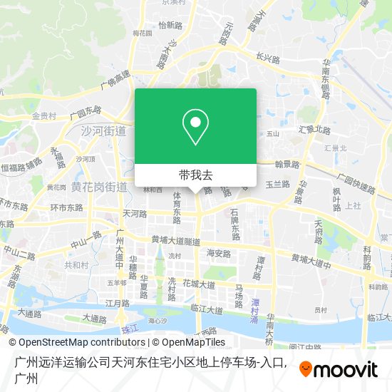 广州远洋运输公司天河东住宅小区地上停车场-入口地图