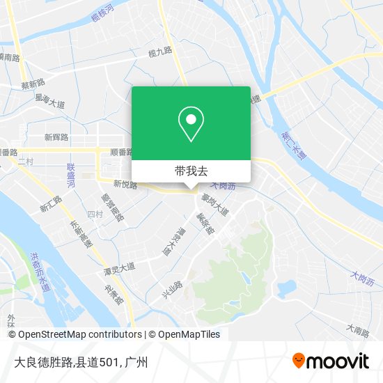 大良德胜路,县道501地图