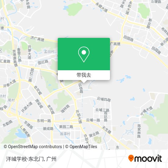 洋城学校-东北门地图