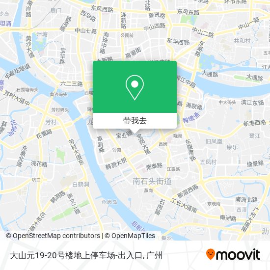 大山元19-20号楼地上停车场-出入口地图