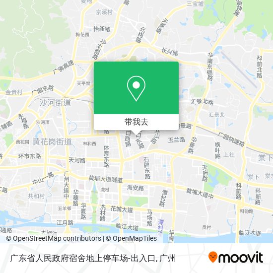 广东省人民政府宿舍地上停车场-出入口地图