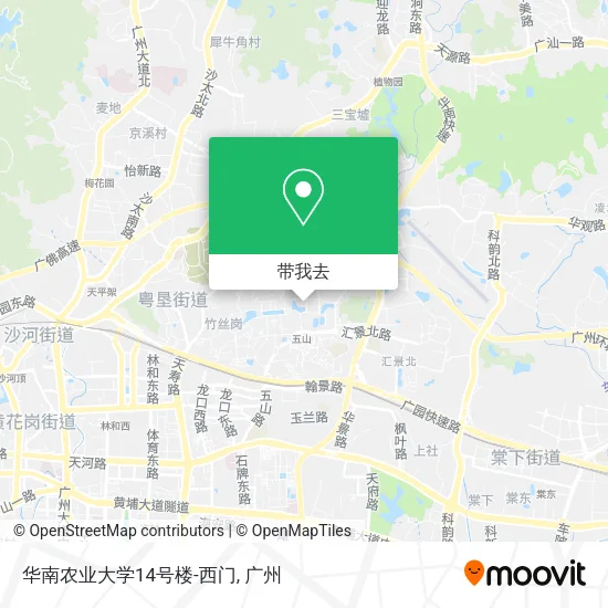 华南农业大学14号楼-西门地图