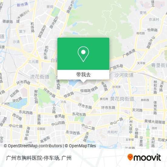 广州市胸科医院-停车场地图