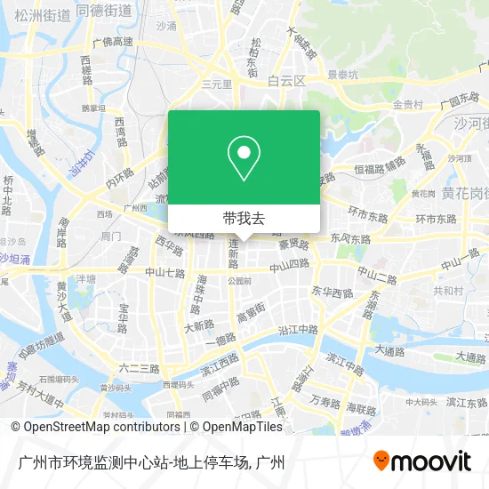 广州市环境监测中心站-地上停车场地图
