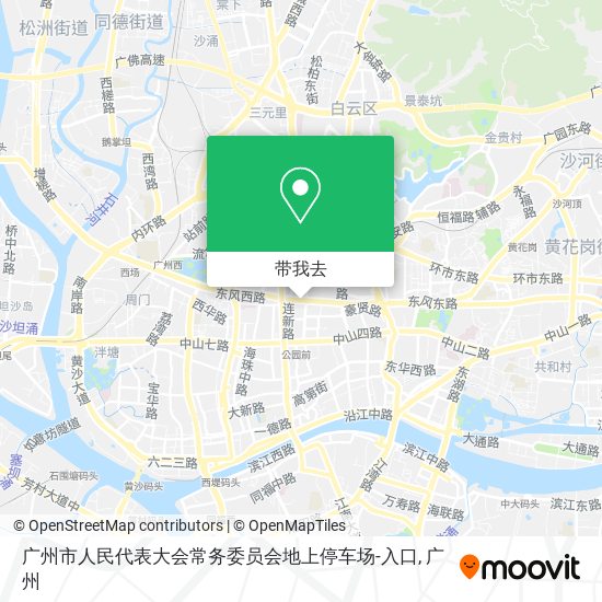 广州市人民代表大会常务委员会地上停车场-入口地图