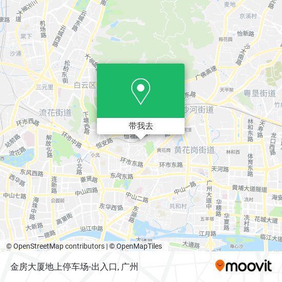 金房大厦地上停车场-出入口地图