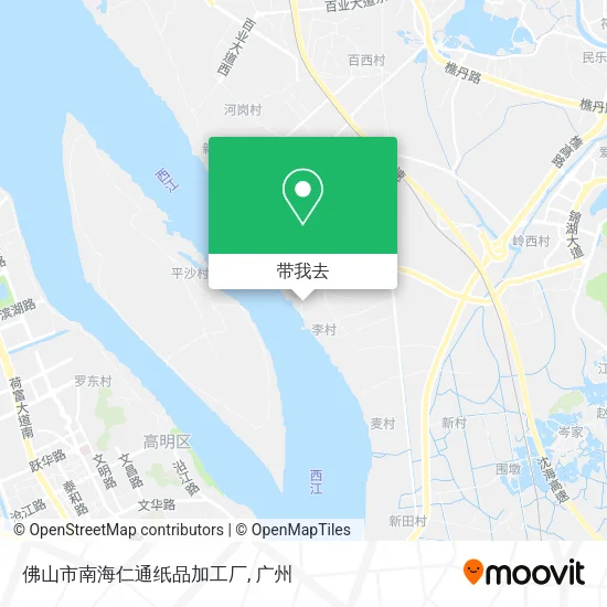 佛山市南海仁通纸品加工厂地图