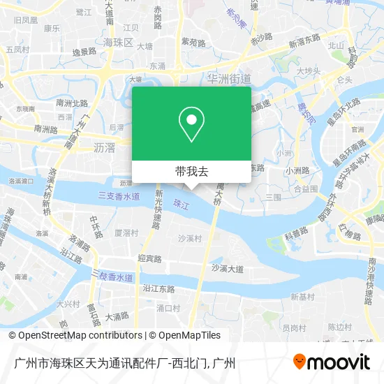 广州市海珠区天为通讯配件厂-西北门地图