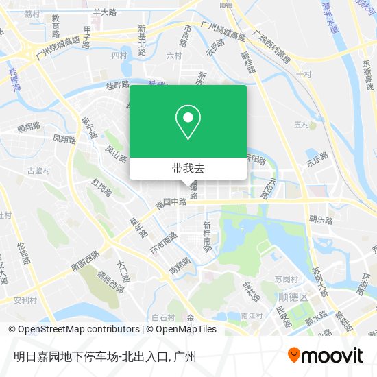 明日嘉园地下停车场-北出入口地图