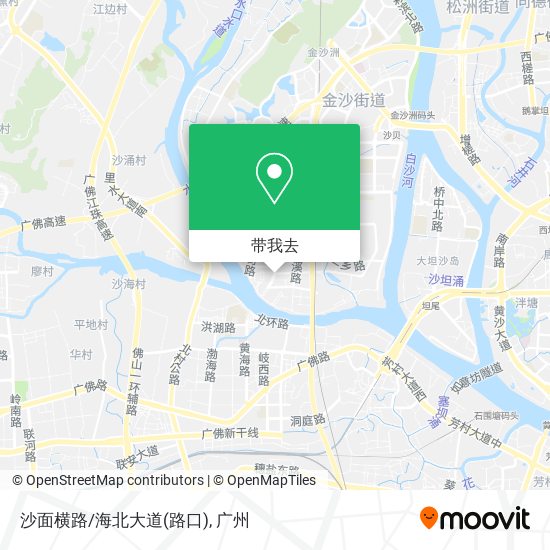 沙面横路/海北大道(路口)地图