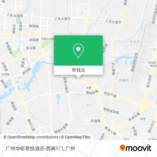 广州华钜君悦酒店-西南1门地图