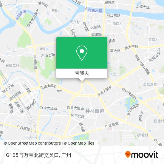 G105与万宝北街交叉口地图