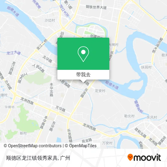 顺德区龙江镇领秀家具地图