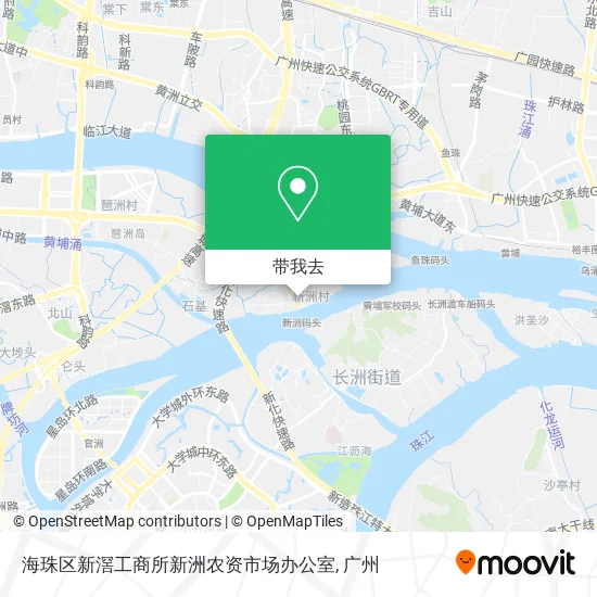 海珠区新滘工商所新洲农资市场办公室地图