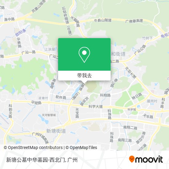 新塘公墓中华墓园-西北门地图