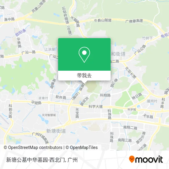 新塘公墓中华墓园-西北门地图