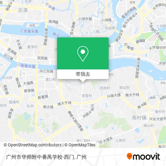 广州市华师附中番禺学校-西门地图