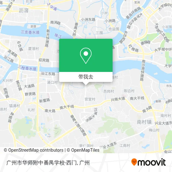广州市华师附中番禺学校-西门地图