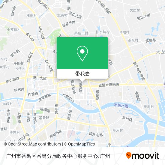 广州市番禺区番禺分局政务中心服务中心地图
