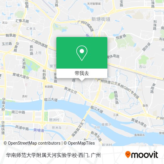 华南师范大学附属天河实验学校-西门地图