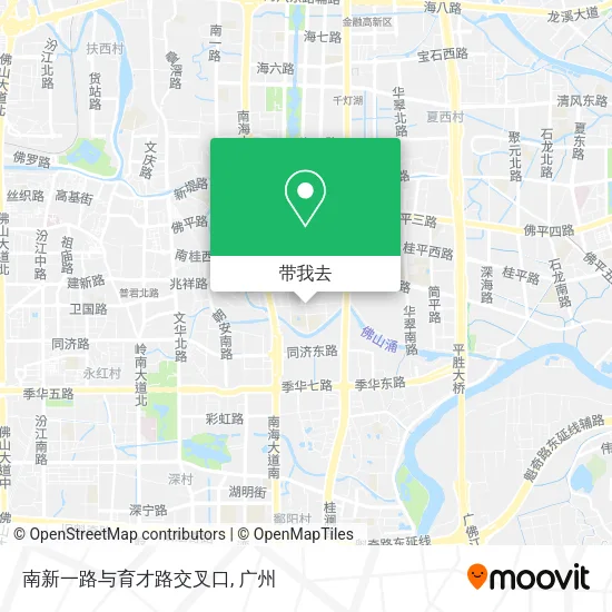 南新一路与育才路交叉口地图