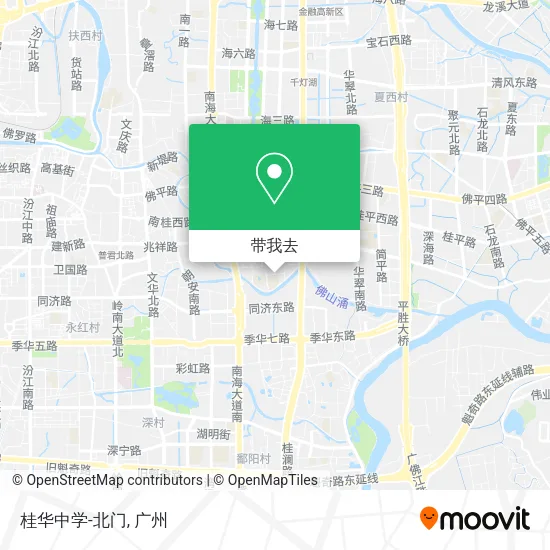 桂华中学-北门地图