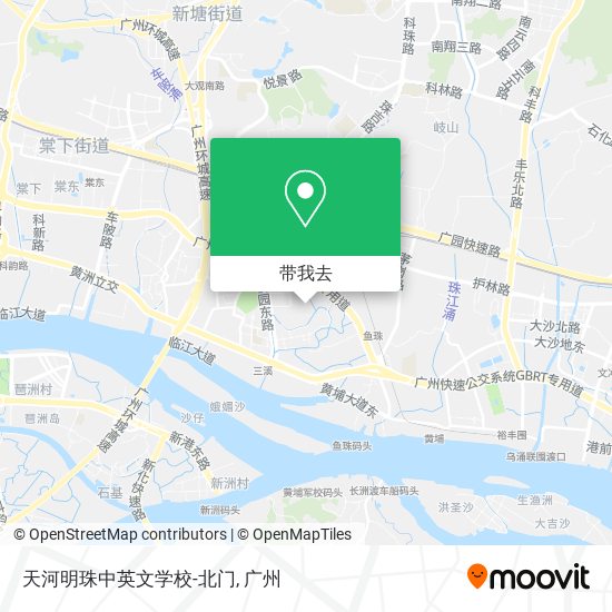 天河明珠中英文学校-北门地图