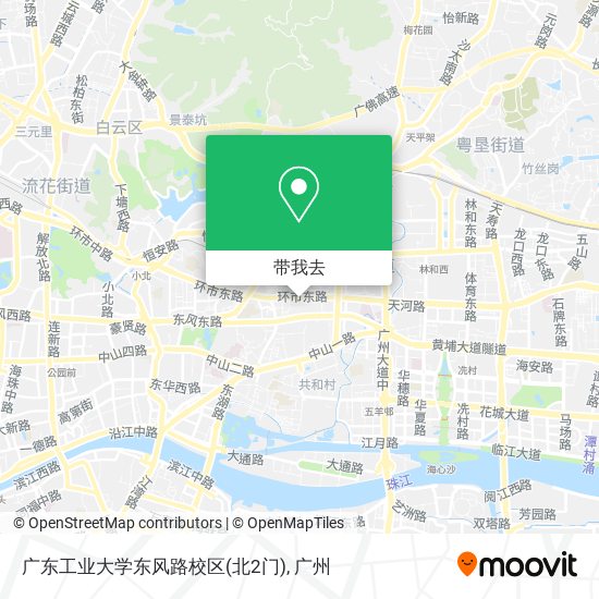 广东工业大学东风路校区(北2门)地图