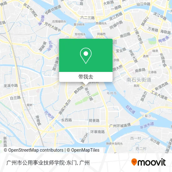 广州市公用事业技师学院-东门地图