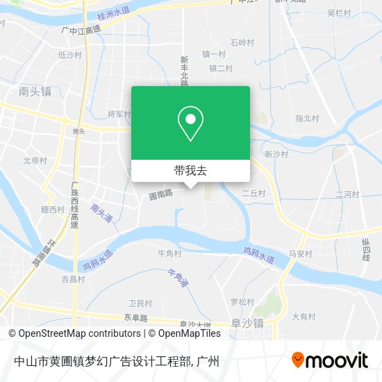 中山市黄圃镇梦幻广告设计工程部地图