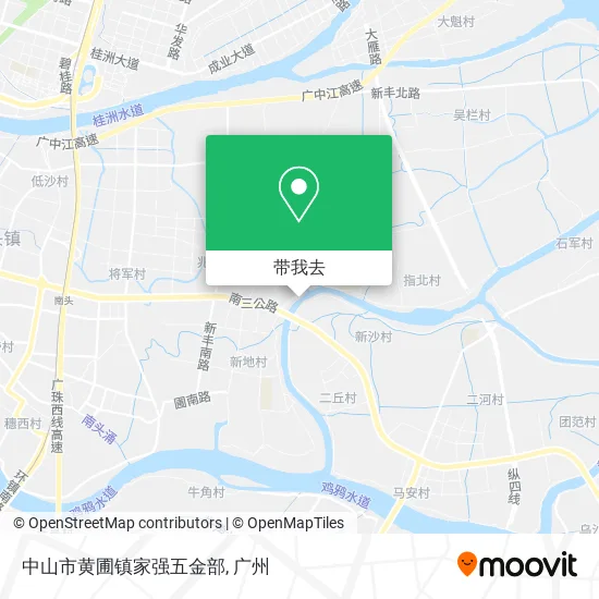 中山市黄圃镇家强五金部地图