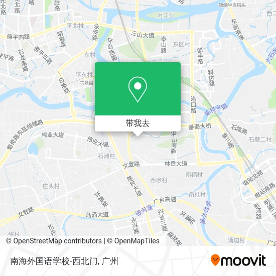 南海外国语学校-西北门地图