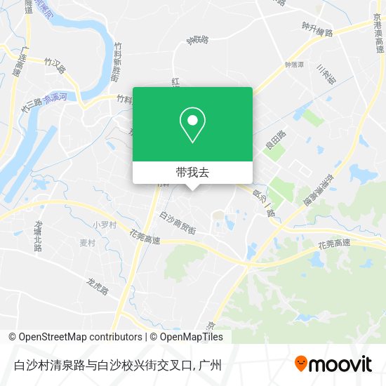白沙村清泉路与白沙校兴街交叉口地图