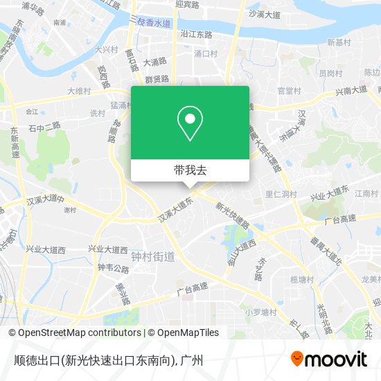 顺德出口(新光快速出口东南向)地图