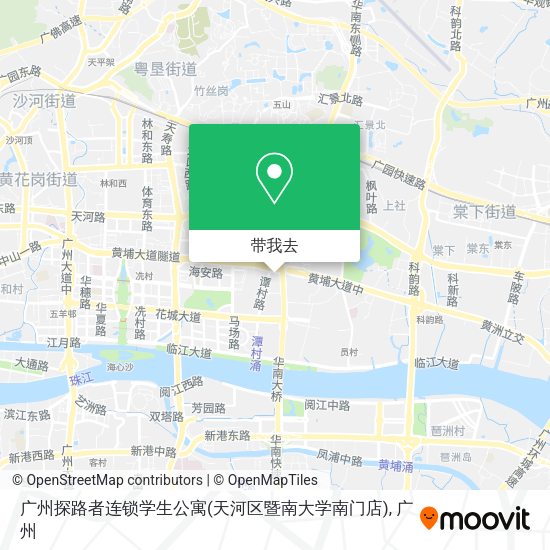 广州探路者连锁学生公寓(天河区暨南大学南门店)地图